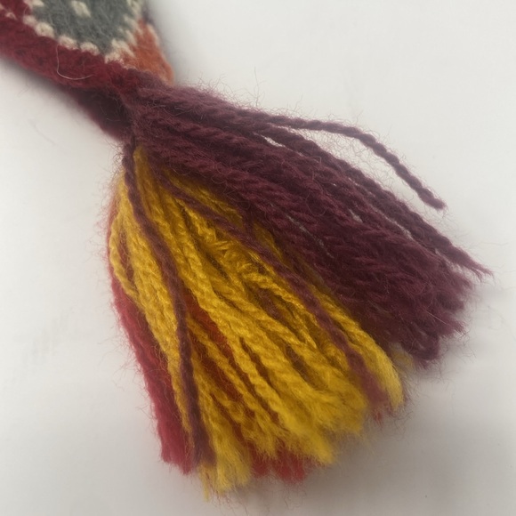 Bohemian Style lpacca Lamas Winter Knit Hat Multi Color Vibrant Tassel - Picture 4 of 12